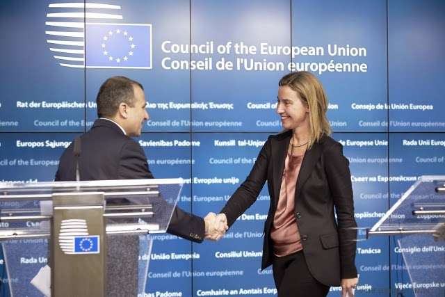 Mogherini e Bassil - foto Consilium Ue