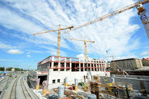 Construction site w cranes