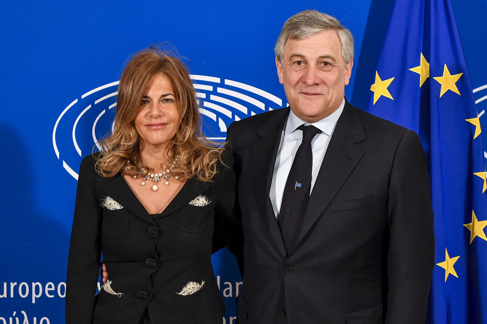 Emma Marcegaglia e Antonio Tajani - photo credit European Parliament