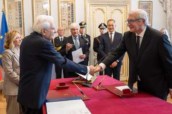 Cerimonia di giuramento del Ministro Foti al Quirinale - Photo credit: Palazzo Chigi