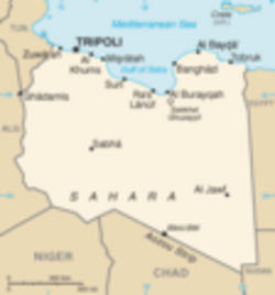 Libia map - immagine di CIA map
