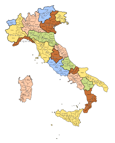 Italian regions - immagine di Gigillo83