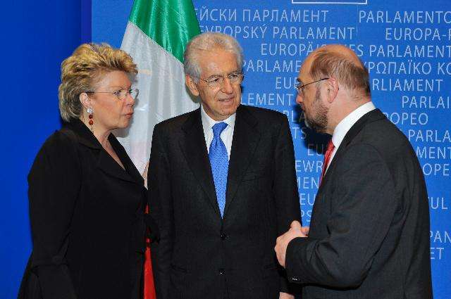 Reding, Monti, Schulz - Credit © European Union, 2012